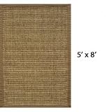 5' x 8' Tranquility Sisal Area Rug (Brown) (5'H x 8'W x .25D)