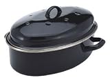 from Judge Judge Induction Granite 32cm High Oval Roaster SS Rim