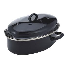 Judge Induction Granite 32cm High Oval Roaster SS Rim