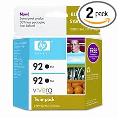 Hewlett Packard HP-92 Twinpack Inkjet Print Cartridges (C9512FN#140) Black