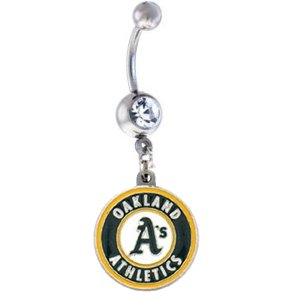 Oakland Athletics As MLB Sexy Belly Navel Ring