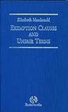 Exemption clauses and unfair terms