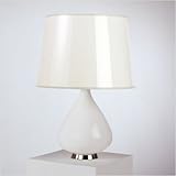 IMAGE OF Jonathan Adler Capri Short White Glass Table Lamp