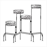 Metal 4 Tier Plant Stand Screen, Rack Shelf Holder