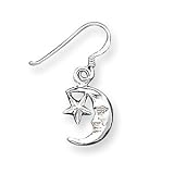 Sterling Silver Moon & Star Earrings QE32