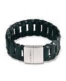 Emporio Armani Men's Black Leather Bracelet