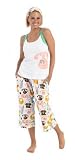 MUNKI MUNKI WOMEN'S TELEPHONES CROPPED PANT AND CAMI SET