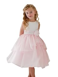 Girls Sleeveless Organza/Satin  Dress