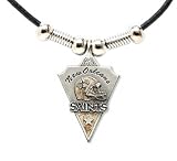 New Orleans Saints Leather Necklace w/Beads & Pewter Pendant - NFL Football Fan Shop Sports Team Merchandise