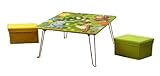4Gr8 Kidz Jungle Series Kids Wooden Table and Storage Chairs Set