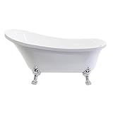 バスタブ 浴槽 バス お風呂 洋風バスタブ アンティーク風浴槽 風呂 置き型 洋式 猫脚 アクリル製 サイズW1680×D580×H740 bath-027
