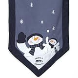 Seattle Seahawks 72"x15" Snowman Table Runner Plush Embroidered Stars