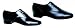 416 Men's Oxford Style Ballroom Shoe with a 1" Block Heel in Black Leather (Regular Fit)
