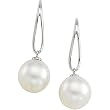 18K Palladium White Gold Paspaley South Sea Cultured Fashion Oval Pearl Earrings