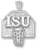 Iowa State Cyclones Solid Sterling Silver ''ISU'' Backboard Pendant