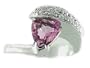 1.33Ct. Triangle Shape Pink Tourmaline gemstone And Diamond Ring