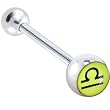 Zodiac Sign LIBRA SYMBOL Logo Barbell Tongue Ring