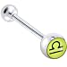 Zodiac Sign LIBRA SYMBOL Logo Barbell Tongue Ring