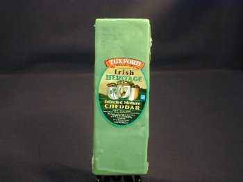 Irish Green Wax Cheddar - 5.5 LB Loaf by Cheese Express