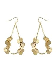 Gold Chain and Medallion Earrings