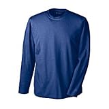 Coolibar UPF 50+ Men's Cotton Bamboo Long Sleeve T-shirt - Sun Protective (Royal - Medium)