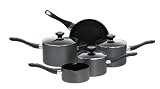 from Prestige Prestige Hard Anodised 5-Piece Cookware Set includes 14 cm Milkpan, 16 cm/ 18 cm/ 20 cm Saucepan and 24 cm Frypan Model 83297