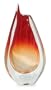 Murano Handblown Vase, 'Ruby Volcano'