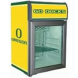 Oregon Ducks Logo Refrigerated Glass Door Cooler