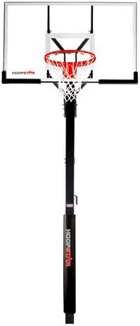 Hoopstar Nova 54in In-Ground Basketball System with Tempered Glass Backboard