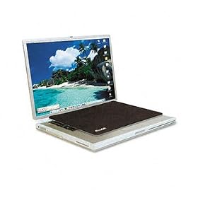 Allsop 29592 - Travel Notebook Optical Mouse Pad, Nonskid Back, 13 x 9, Black by 
