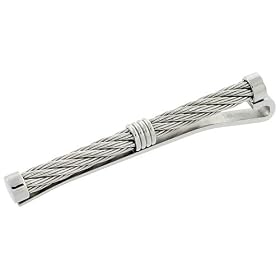 Stainless Steel Cable Tie Bar Clip w  Gold Plating, 2 9 16 in. (65mm) long by 