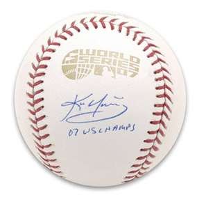 Kevin Youkilis Signed Autographed Mlb 2007 World Series Baseball Boston Red Sox