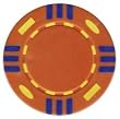 Real Clay 12 Striped Tri Color Poker Chips, 25 14 gram Orange Poker Chips