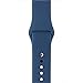HuanlongTM New Soft Silicone Sport Style Replacement Iwatch Strap Band for Apple Wrist Watch Series 1 Series 2 (Ocean Blue 42mm M/L)