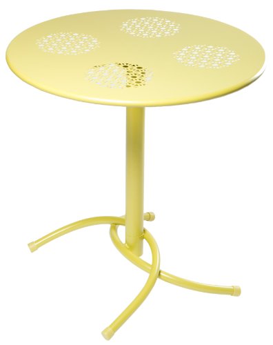 Alfresco Home Daisy Mesh 27-1/2-Inch Round Bistro Table, Green Apple