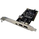 HDE (TM) PCI FireWire IEEE 1394 3 + 1 Port Card + 4/6 Pin Cable