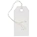JAM PAPER Gift Tags with String - Small - 3 1/4 x 1 5/8 - White - 10/Pack