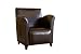 Baxton Furniture Studios Danilo Leather Club Chair, Espresso Brown Image