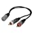3.5mm Stereo Jack Socket to 2 RCA/Phono Plugs Lead/Cable - Free UK P&P with electrosmart