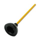 Plunger, For Drains/Toilets, 20 Length Wood Handle, 6 Dia Plunger Head UNS03008