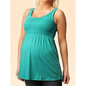 Buy A Pea in the Pod: Sleeveless Scoop Neck Smocked Maternity T Shirt