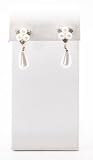 Rhinestone and Pearl Earrings with Pearl Drop
