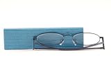 Eyebook Folding Reading Glasses with Case -- 5 Colors! (+2.00, Blue)