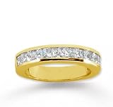 18k Yellow Gold 11 Stone 1 1/2Ct Diamond Anniversary Band