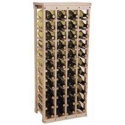 Wooden Wine Rack-Holds 44 Bottles-Unfinished Pine (Unfinished Pine) (40.5h x 17w x 10.5d) by Pine Ideas, Ltd.