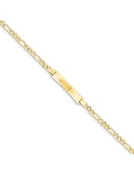 7 Inch 14k Yellow Gold Polished ID Bracelet