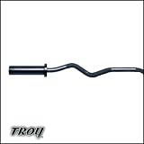 Troy Barbell Deluxe 5' Black Commercial Olympic EZ Curl Weight Bar TOZ-60B