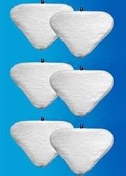 6 Replacement Pads Compatible with H2O H20 Steam Mop