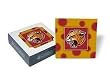 Set of 4 Ceramic Coasters (4"x4") Jaguars Polka Dot Coaster Set IUPUI Jaguars Beverage Drinkware