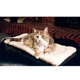 K&H Outdoor Heated Kitty Pad Cover beige-color- 12.5 length x 18.5 width faux lambskin